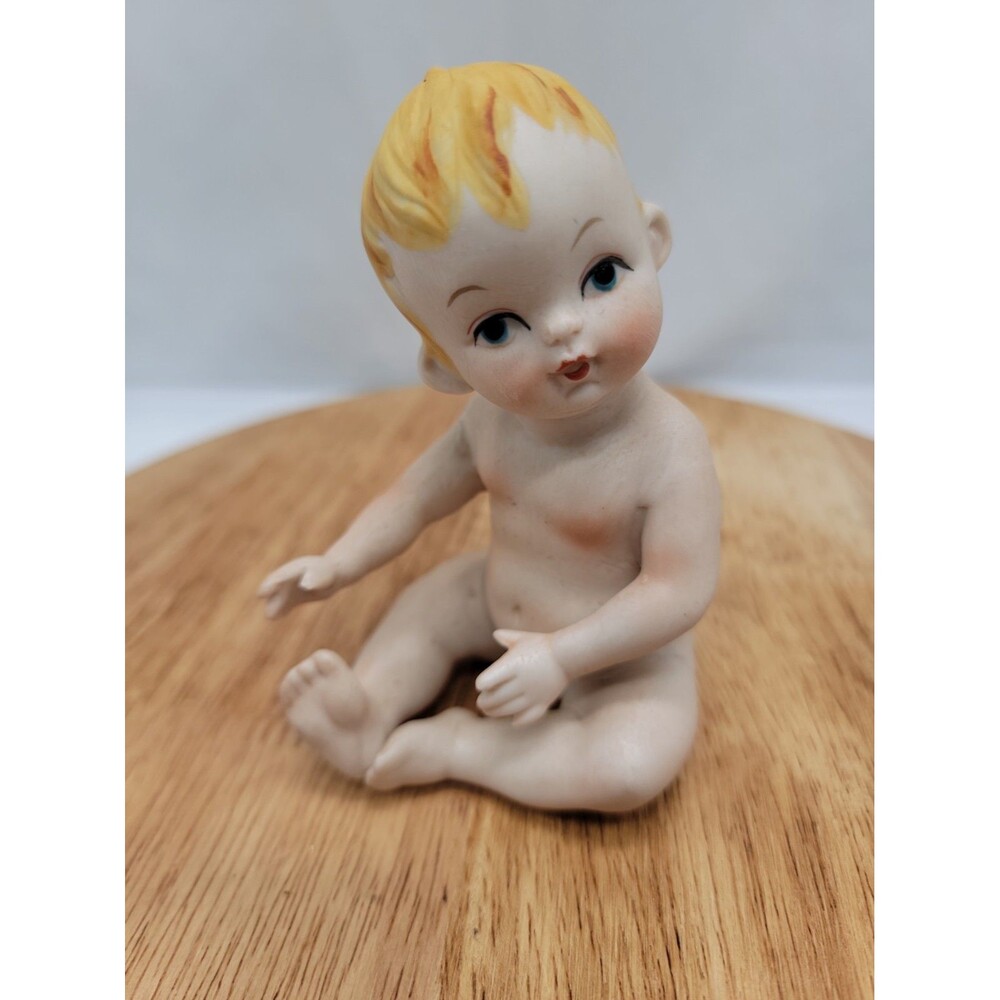 Vintage Porcelain Piano Baby Figurine 4"